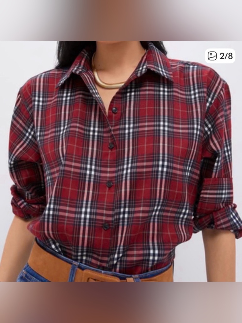 Tuckernuck Shirt NWT Button Nadine Boyfriend Plaid Fall Winter M Oversized